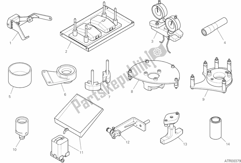 Todas las partes para 01b - Herramientas De Servicio De Taller (motor) de Ducati Superbike Panigale V4 S Corse 1100 2019